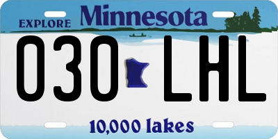 MN license plate 030LHL