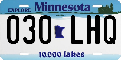 MN license plate 030LHQ