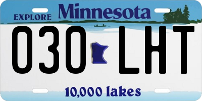 MN license plate 030LHT