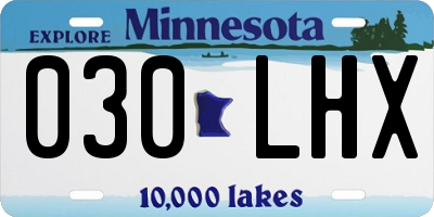 MN license plate 030LHX