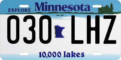 MN license plate 030LHZ