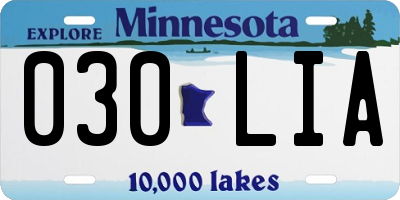 MN license plate 030LIA