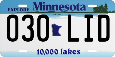 MN license plate 030LID
