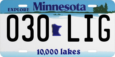MN license plate 030LIG