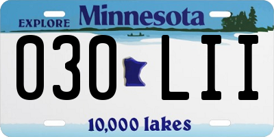 MN license plate 030LII