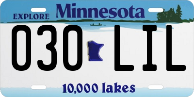 MN license plate 030LIL