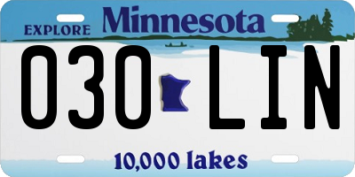 MN license plate 030LIN