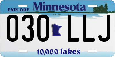 MN license plate 030LLJ