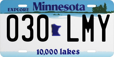 MN license plate 030LMY