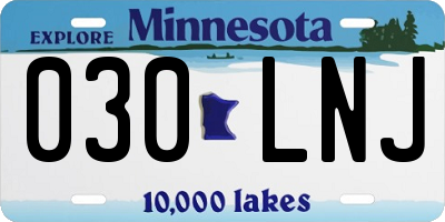 MN license plate 030LNJ
