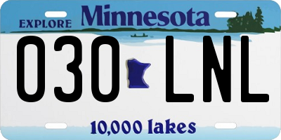 MN license plate 030LNL