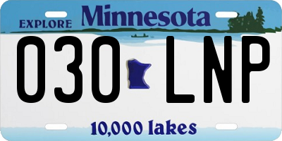 MN license plate 030LNP