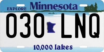 MN license plate 030LNQ