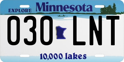 MN license plate 030LNT