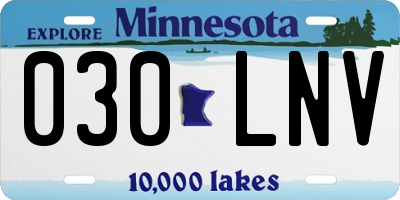 MN license plate 030LNV