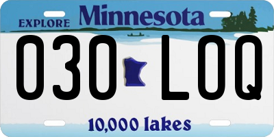 MN license plate 030LOQ