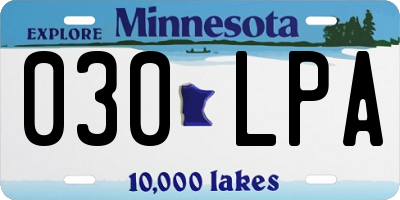 MN license plate 030LPA
