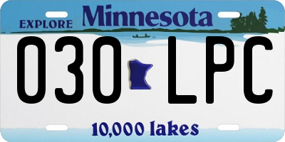 MN license plate 030LPC