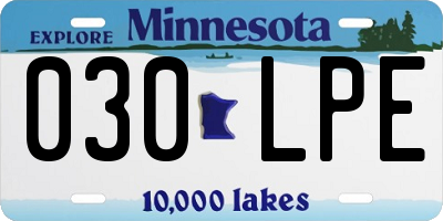 MN license plate 030LPE