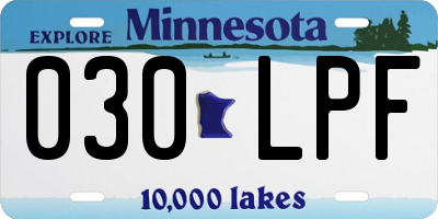 MN license plate 030LPF