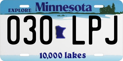 MN license plate 030LPJ
