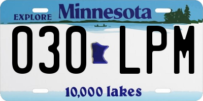 MN license plate 030LPM