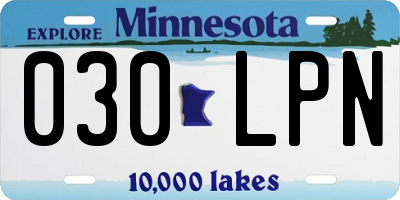 MN license plate 030LPN