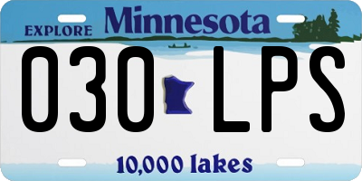 MN license plate 030LPS