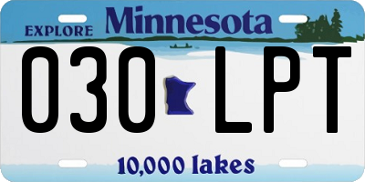 MN license plate 030LPT