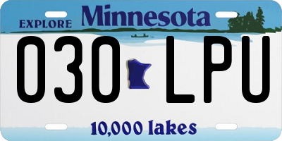 MN license plate 030LPU