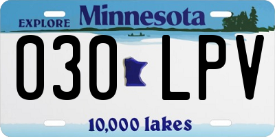 MN license plate 030LPV