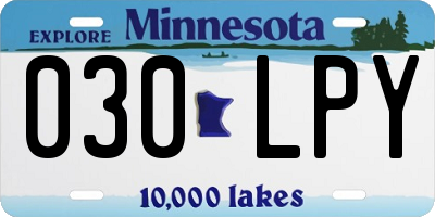 MN license plate 030LPY