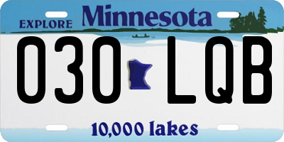 MN license plate 030LQB