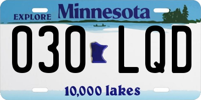 MN license plate 030LQD