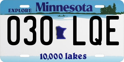 MN license plate 030LQE