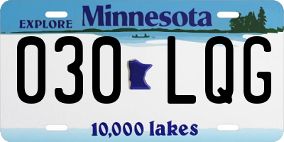MN license plate 030LQG