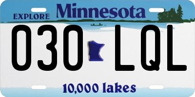 MN license plate 030LQL