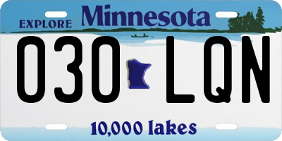 MN license plate 030LQN