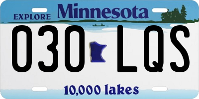 MN license plate 030LQS