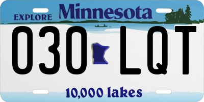 MN license plate 030LQT