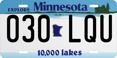 MN license plate 030LQU