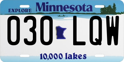 MN license plate 030LQW