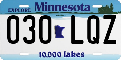 MN license plate 030LQZ