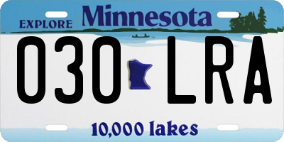 MN license plate 030LRA