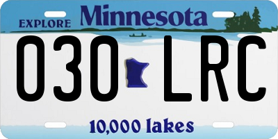 MN license plate 030LRC