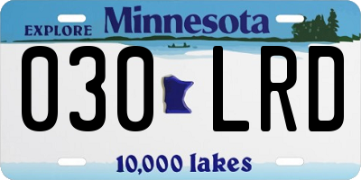 MN license plate 030LRD