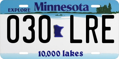 MN license plate 030LRE
