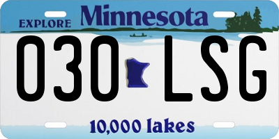 MN license plate 030LSG