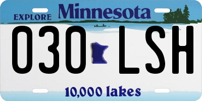 MN license plate 030LSH