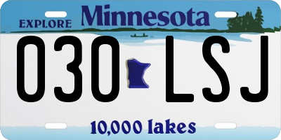 MN license plate 030LSJ